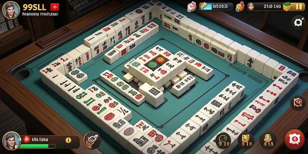 Screenshot gameplay Mahjong 99SLL yang seru dan menantang.