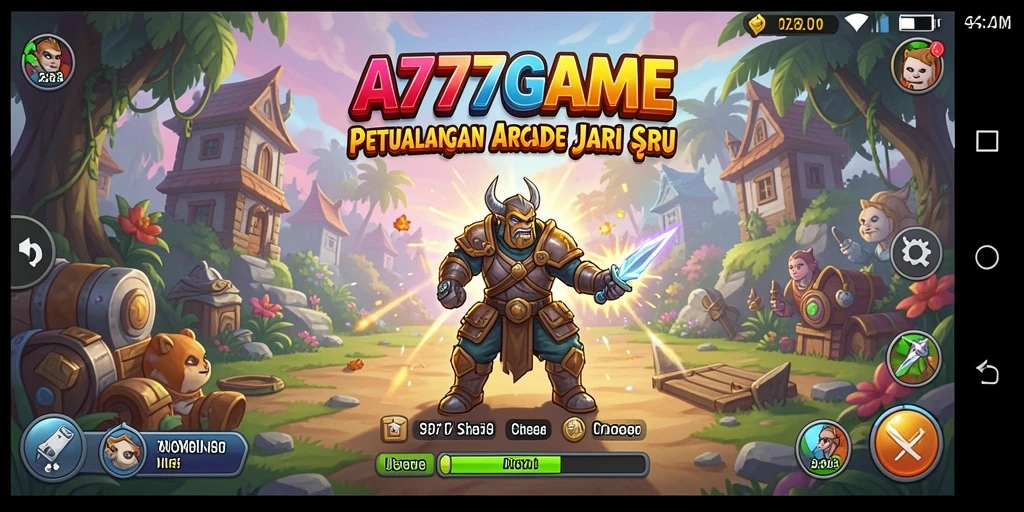 Tampilan gameplay seru dan penuh warna di A777GAME.