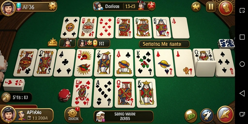 Screenshot gameplay menampilkan aksi seru dan interaksi pemain dalam permainan Domino.