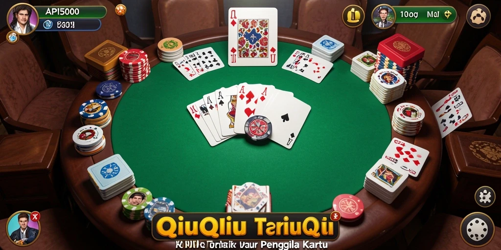 Tampilan gameplay seru dari API5000 di meja QiuQiu.