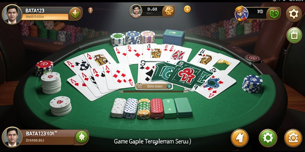 Tampilan gameplay BATA123 yang seru dan menegangkan dalam permainan Gaple.