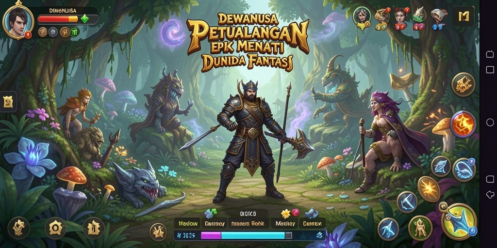 Tampilan gameplay DEWANUSA menampilkan petualangan seru di dunia fantastis.