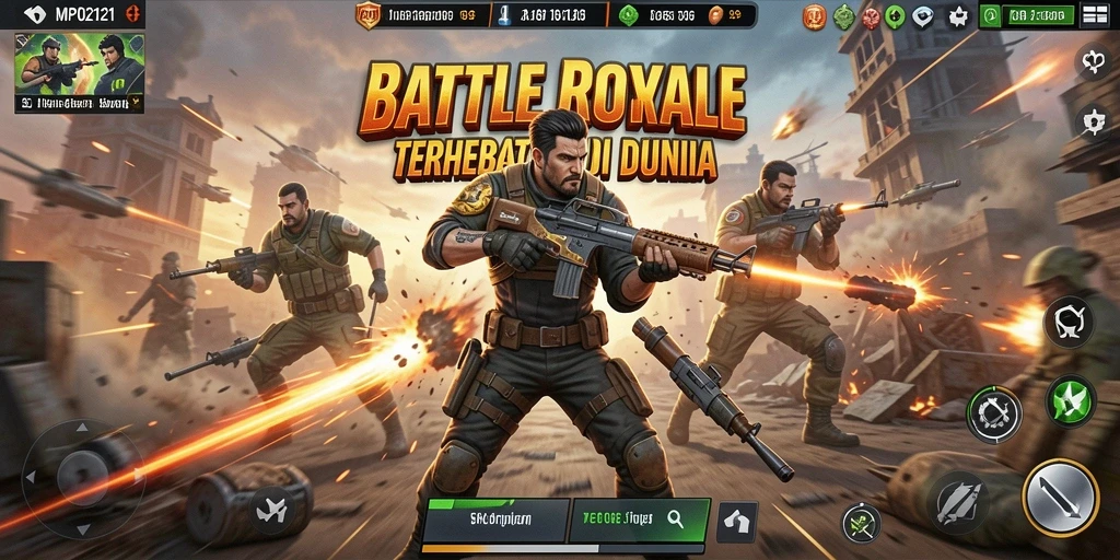 Tampilan menarik dari pertandingan seru di MPO2121 Battle Royale.