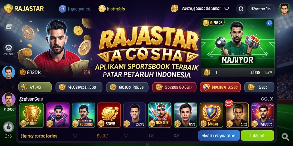 Tampilan screenshot RAJASTAR yang menunjukkan antarmuka taruhan olahraga.