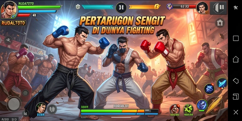 Gameplay menegangkan dari pertarungan RUDALTOTO yang penuh aksi.
