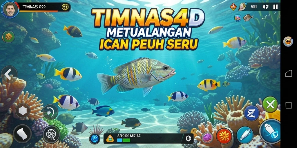 Screenshot gameplay TIMNAS4D menampilkan aksi menembak ikan yang seru.