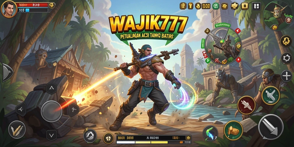 Tangkapan layar gameplay menampilkan aksi seru dalam WAJIK777.